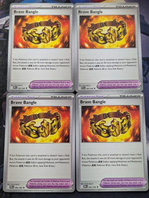 #ad 4x Brave Bangle 080 086 Pokemon White Flare Regular English PLAYSET NM M $2.99