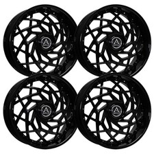 Set-4 Azad Azreign 28x10 5x120 Gloss Black 10mm Wheels Rims 28 Inch Set-4 Azad Azreign 28x10 5x120 Gloss Black 10mm Wheels Rims 28 Inch