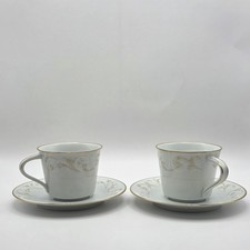 Vintage Noritake Duetto 6610 Teacup & Saucer Set of 2 Japan Replacement Pieces