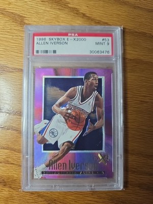 1996 Skybox E-x2000 Psa 9 Allen Iverson Rc
