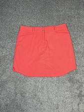 Adidas Ultimate365 Skirt Skort Womens 8 Orange Compression Liner Logo Stretch