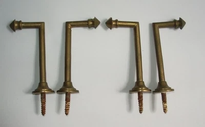 Lot de 4 embrasses attaches rideaux crochets en laiton de 8 cm - Photo 1/2