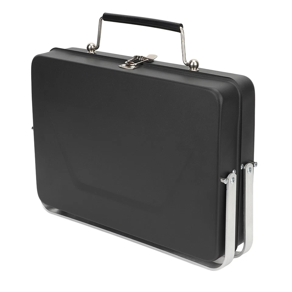 ❀ (Black)Charcoal BBQ Grill Folding Notebook Grill For Camping Outdo - Bild 4 von 4