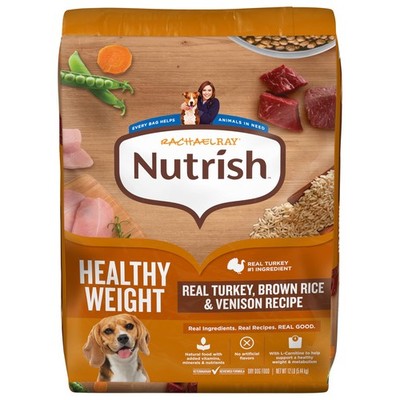 Rachael Ray Healthy Weight Adult Dry Dog Food Real Turkey, Brown Rice & Venis...