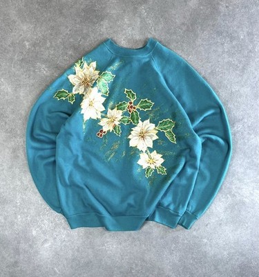 Tultex Pullover Gr. XL made in USA import - Vintage türkis 90 s