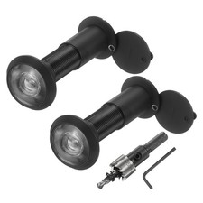 Door Peephole, 2Pcs Door Viewer Peephole Fit 1.4'' to 2.4'' Door, Matte Black
