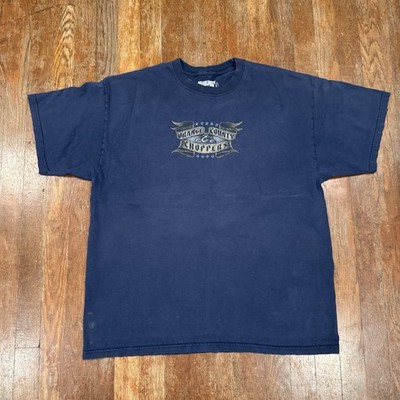 Orange County Choppers T Shirt Mens XL Blue Eagle Sword Biker Tee Vintage Y2K