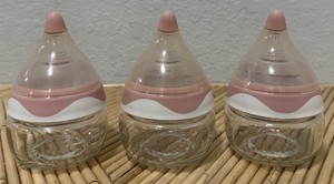 POTATO Glass Newborn Baby Bottle Silicone Nipple Anti Colic Valve (Set of 3)