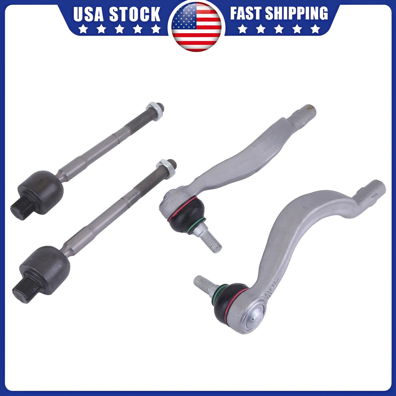 FOR 2014-2016 MASERATI GHIBLI QUATTROPORTE LEFT RIGHT INNER & OUTER TIE ROD END