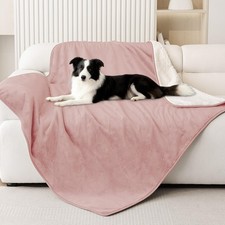 Waterproof Pet Blanket, Reversible Sherpa Fleece Throw for Dogs Cats, 50x60