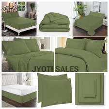 Best Bedding 1000TC/1200TC Egyptian Cotton US Sizes Select Item Moss Solid