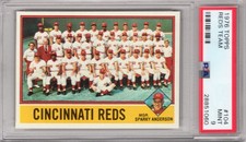 1976 TOPPS BASEBALL #104 CINCINNATI REDS TEAM MGR SPARKY ANDERSON PSA 9 MINT