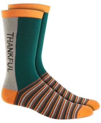 Club Room Mens Holiday Thankful Strip Thankful ONE SIZE DARKORANGE Size OSFA REG 8190₽