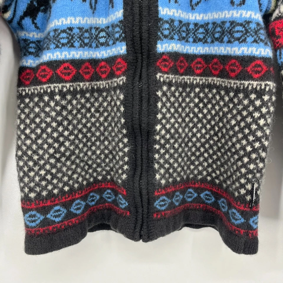 Suéter Obermeyer Para Mujer S Multicolor Cremallera Completa 100% Lana De Colección Nieve Invierno Estampado Foto 3 de 4