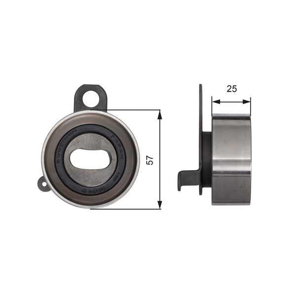 Spannrolle Zahnriemen Powergrip™ Gates T41072 FüR Corolla Carina Avensis Toyota-image