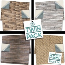 Dolls House 1:12 SELF ADHESIVE TWIN PACK Wallpaper Choices For Wood Floors