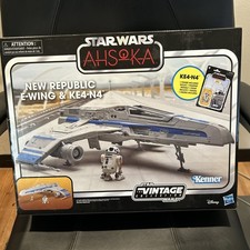 2024 Star Wars Vintage TVC E-WING FIGHTER 3.75 Hasbro Vehicle & KE4-N4 Droid