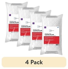 4 pack Brushed Microfiber Foam Cluster King Bed Pillow Antimicrobial