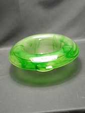 Vintage Davidson Green Cloud Glass Bowl
