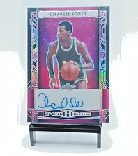 CHARLIE SCOTT AUTO Card RARE/15  2024 Leaf SPORTS HEROES