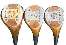 Ben Hogan BH Persimmon Speed Slot Wood Set Driver,3w,4w RH Apex 4 Stiff Steel