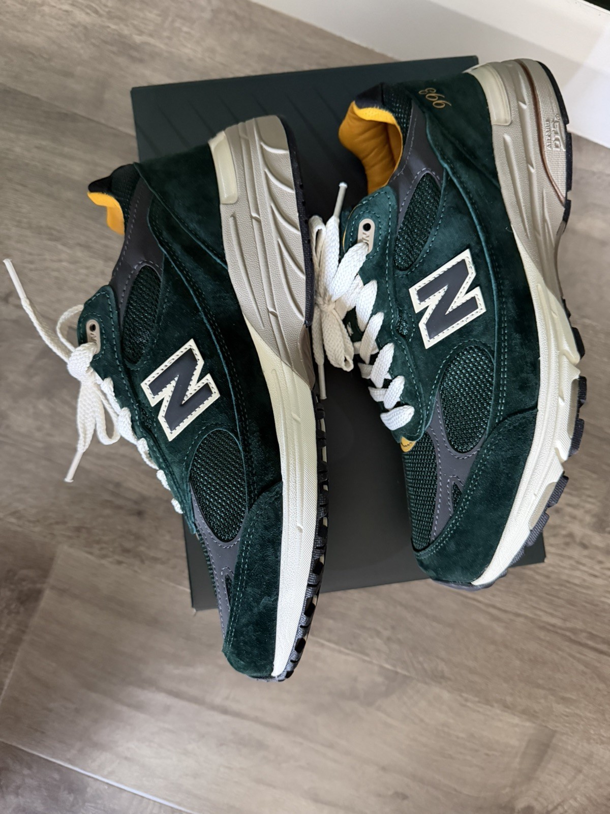 Aime Leon Dore ALD New Balance 993 Mulberry Green Porsche Sneakers Size 9.5 image 5