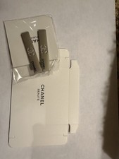 CHANEL Hair Clip Set Silver Metal Logo Rhinestone Women's Designer