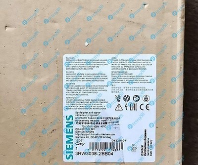 1PC NEW SIEMENS terminal starter 3RW3038-2BB04