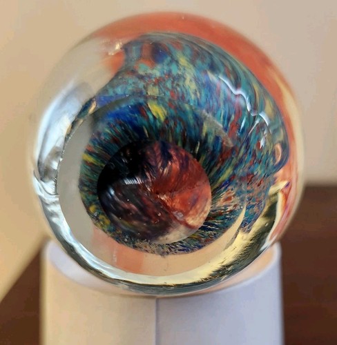 Beautiful Vintage Multicolor Egg-shaped Paper Weight - Picture 3 of 5