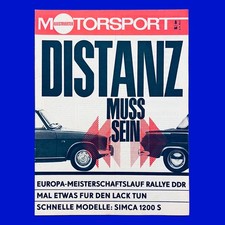 IMS Illustrierter Motorsport DDR April 1968 Heft 8 Distanz muss sein, DDR Rallye