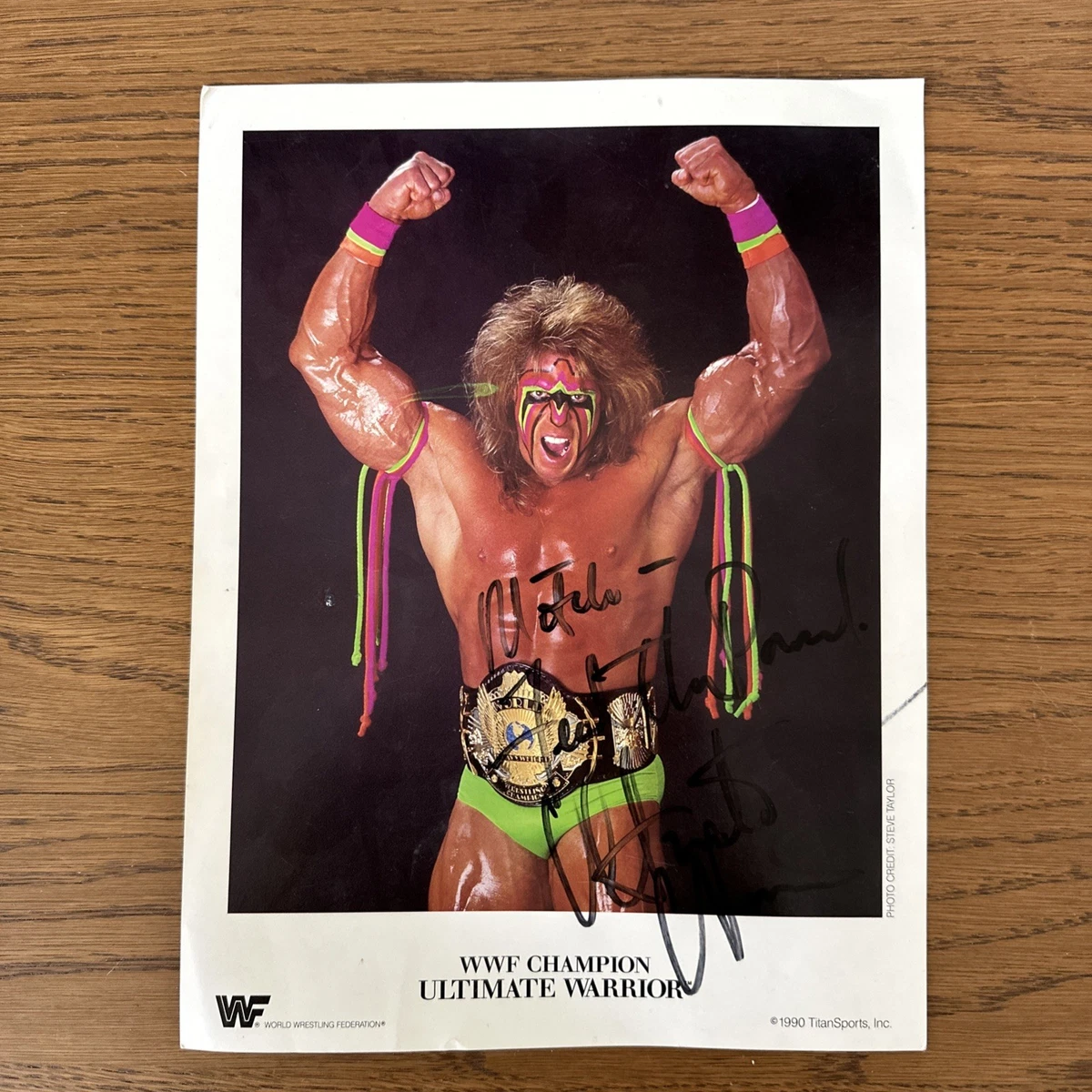ジ・アルティメット・ウォリアー　直筆サイン色紙（WWFスーパースター） ultimate warrior signed products for sale | eBay