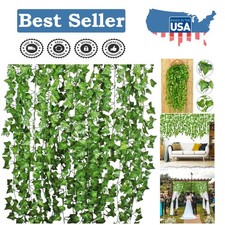 Elegant 12-Strand Artificial Ivy Vine Garland for Home  Wedding Decor