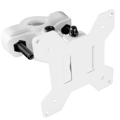 VIVO White Steel Universal Bracket Pole Mount VESA Plate, Fits 13'' to 30'' Screen