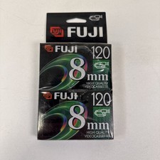 Fujifilm 8mm P6-120 Minute Pack Of 2 Blank High Quality Video Cassette Tapes New