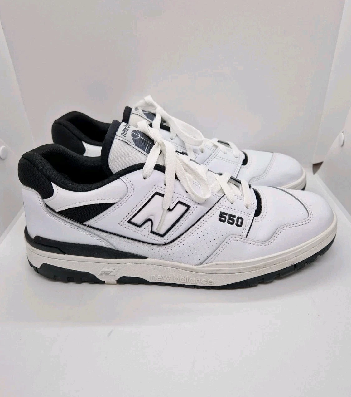 Scarpe da ginnastica uomo New Balance 550 nero bianco perfette condizioni BB550HA1 taglia 11