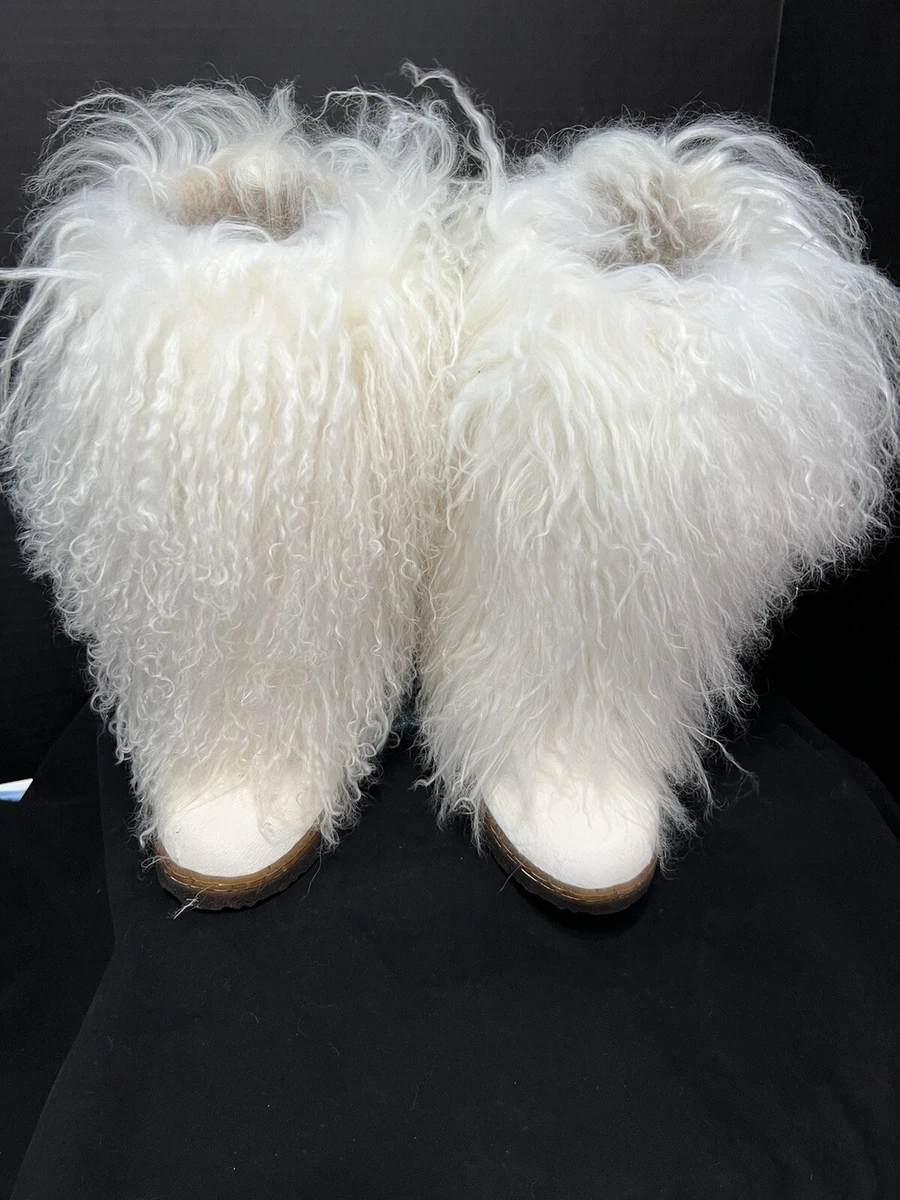 Bearpaw curly lamb boots hot sale