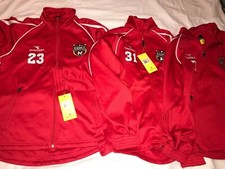 NWT Lot of 3 Diadora FC Blackhills Football Club Red Jacket Soccer Youth M