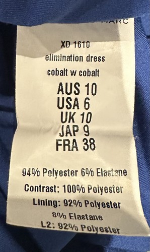 Camilla And Mark Brand Women Dress cuture Cobalt Color Size 10 - Picture 15 of 16