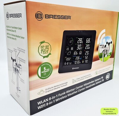 BRESSER 8-in-1-WLAN-Wetterstation mit Hitzeindex Sahara NEU & OVP