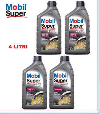 OLIO MOTORE AUTO MOBIL SUPER 2000 10W40 4 LITRI LT no shell no repsol A3/B3