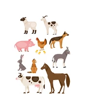 Farm Barnyard Animals - Decal Sticker Sheets for Kids Notebooks Scrapbooks Bikes