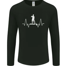 Paddleboard Pulse Paddle Boarding ECG Mens Long Sleeve T-Shirt