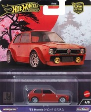 Hot Wheels Premium Car Culture Japan Historics 4 '73 Honda Civic Custom Red