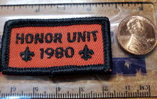 Honor Unit 1980 Embroidered Patch, BSA Boy Scouts Of America Uniform ww 