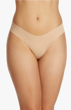 NWOT Hanky Panky Breathe Natural Thong, Taupe, Size M
