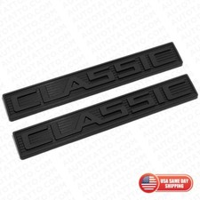 2pcs Fit Dodge Ram Classic Front Door Emblem Nameplate Badge Blackout