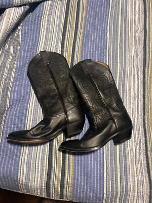 mens justins black western boots size 9.5 B style 77199 | eBay display picture 1