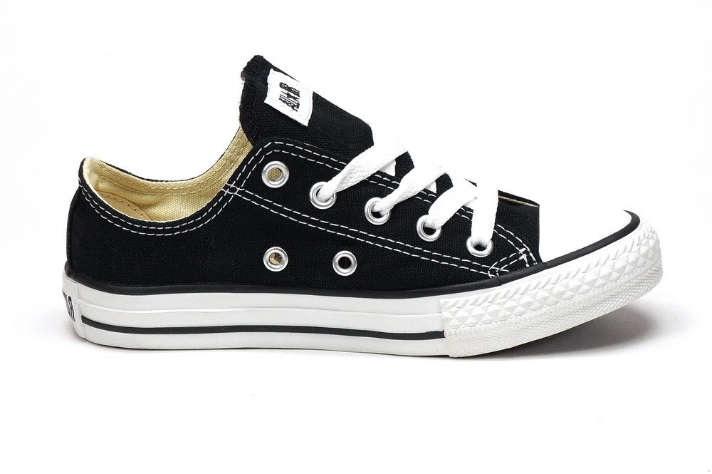 SCARPA CASUAL CONVERSE CHUCK TAYLOR 3J235 TELA BIANCA NERA ALL STAR BAMBINO PICCOLO