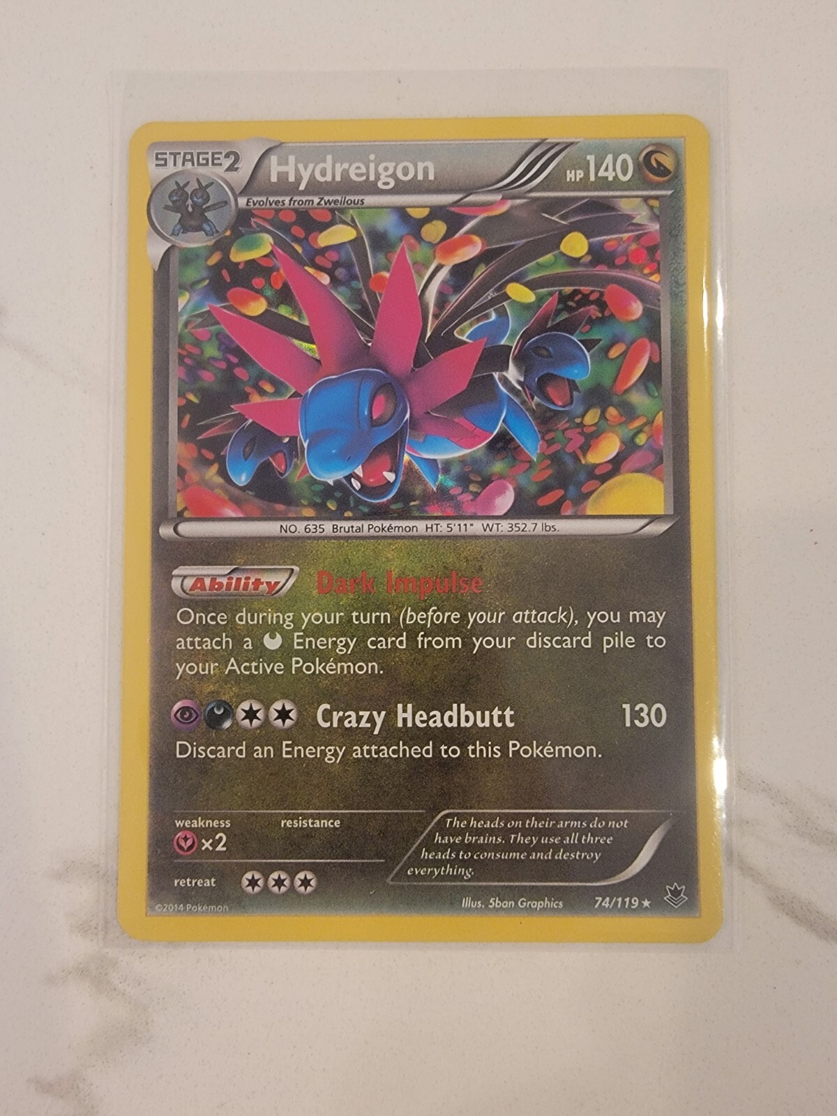 Hydreigon 74/119 HOLO- Phantom Forces - Pokemon Card - NM