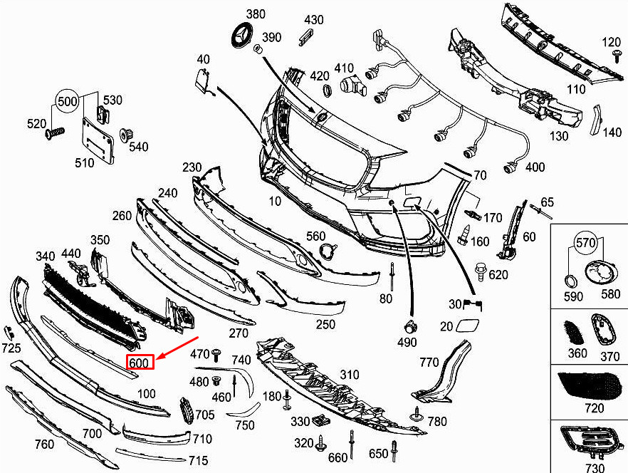 MERCEDES-BENZ GLA X156 Frontspoiler A1568853825 NEU ORIGINAL | eBay